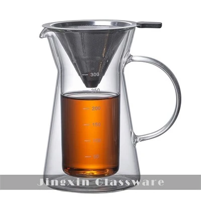 Gotador de café de vidrio de doble pared