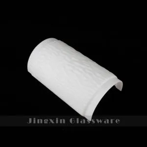 Pantalla de pared de vidrio curvado blanco esmerilado