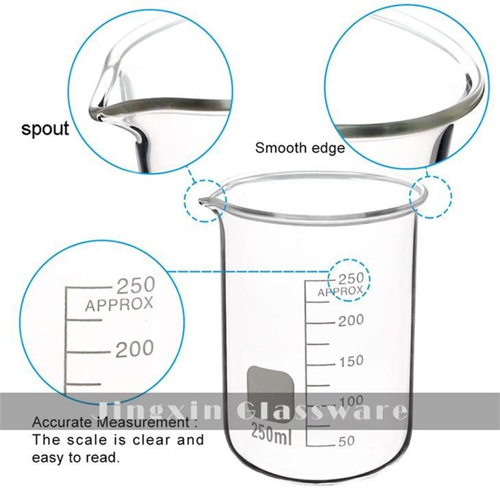 glass beaker 250ml details